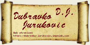 Dubravko Juruković vizit kartica